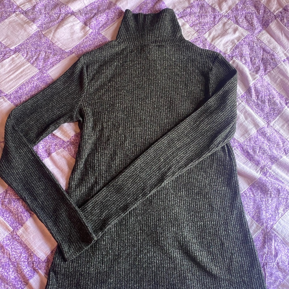 Dark Grey Knotted Turtle Neck